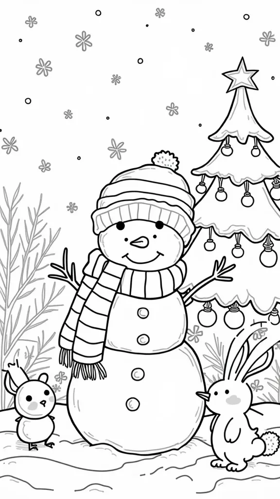 coloring christmas page